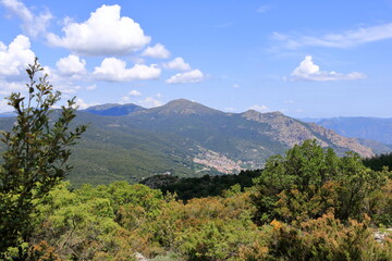 sardinian mountain landscape near Biddamanna Istrisàili/Villagrande Strisaili/Arzana, Italy