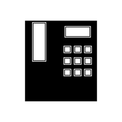 black and white phone