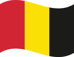 Fototapeta premium Wavy Belgium flag vector isolated on white background