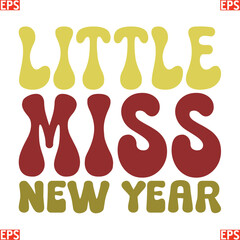 Happy New year retro svg design and eps file