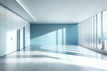 empty white room generated ai