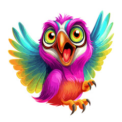 Fototapeta premium Funny owl in vector pop art style. Template for t-shirt