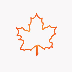 autumn vector leaf design symbol on white