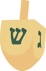 Shin. Jewish dreidel