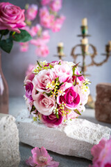 bouquet of pink roses