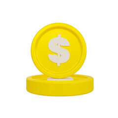 3D Render of a Coin. 
