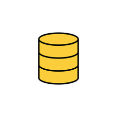 Database icon vector for web and mobile app. database sign and symbol