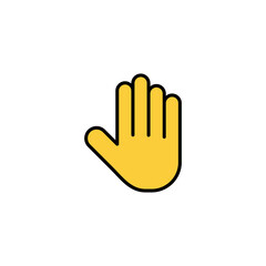 Hand icon vector for web and mobile app. hand sign and symbol. hand gesture