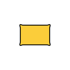 Pillow icon vector for web and mobile app. Pillow sign and symbol. Comfortable fluffy pillow