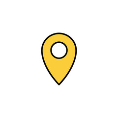 Pin icon vector for web and mobile app. Location sign and symbol. destination icon. map pin