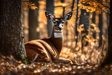 Foto op Canvas roe deer in the forest © Asif 