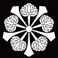 家紋です。剣五つ葵といいます。