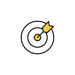 Target icon vector for web and mobile app. goal icon vector. target marketing sign and symbol