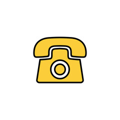 Telephone icon vector for web and mobile app. phone sign and symbol