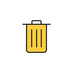 Trash icon vector for web and mobile app. trash can icon. delete sign and symbol.