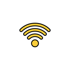 Wifi icon vector for web and mobile app. signal sign and symbol. Wireless  icon