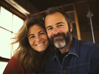 Active mature couple on an outing, generative ai