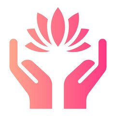 Obraz premium meditation gradient icon