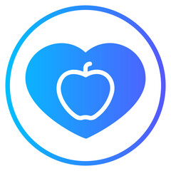 healthy diet gradient icon