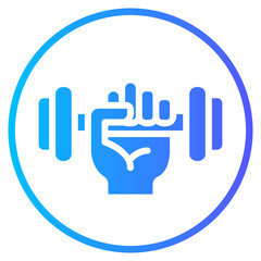 Obraz premium weightlifting gradient icon