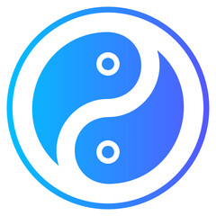 yin yang gradient icon