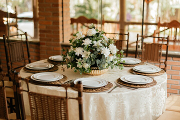 table setting for a wedding