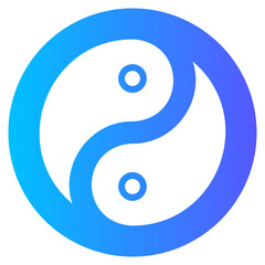 yin yang gradient icon