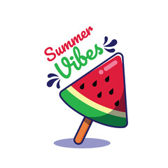 Watermelon summer with lettering quotes 