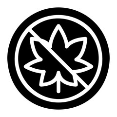 Marijuana glyph icon