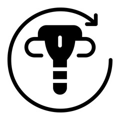 menstrual cycle glyph icon