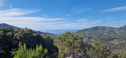  view from Monument al Cor de Jes&uacute;s - El Castellet white statue high above Esporles reminds you of the one in Rio de Janeiro. And the view from the platform here is maybe just as heavenly, tramuntana