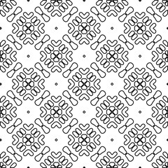 
White background with black lines. Modern stylish abstract texture. Repeating geometric shapes from striped elements.