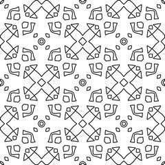 
White background with black lines. Modern stylish abstract texture. Repeating geometric shapes from striped elements.