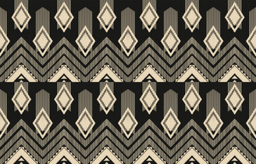 Ethnic abstract ikat art. Aztec ornament print. geometric ethnic pattern seamless  color oriental.  Design for background ,curtain, carpet, wallpaper, clothing, wrapping, Batik, vector illustration.