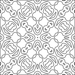 
White background with black lines. Modern stylish abstract texture. Repeating geometric shapes from striped elements.