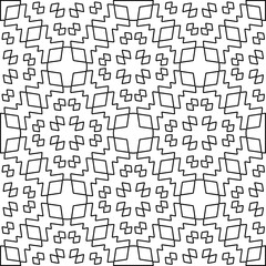 
White background with black lines. Modern stylish abstract texture. Repeating geometric shapes from striped elements.