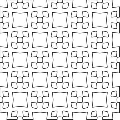 
White background with black lines. Modern stylish abstract texture. Repeating geometric shapes from striped elements.