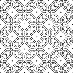 
White background with black lines. Modern stylish abstract texture. Repeating geometric shapes from striped elements.