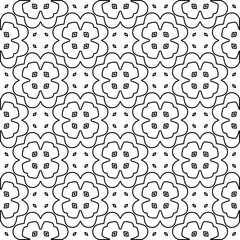 
White background with black lines. Modern stylish abstract texture. Repeating geometric shapes from striped elements.