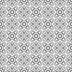 
White background with black lines. Modern stylish abstract texture. Repeating geometric shapes from striped elements.