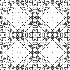 
White background with black lines. Modern stylish abstract texture. Repeating geometric shapes from striped elements.