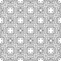 
White background with black lines. Modern stylish abstract texture. Repeating geometric shapes from striped elements.