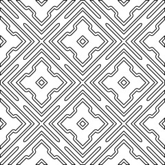 
White background with black lines. Modern stylish abstract texture. Repeating geometric shapes from striped elements.