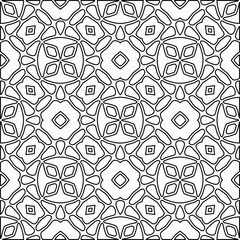 
White background with black lines. Modern stylish abstract texture. Repeating geometric shapes from striped elements.