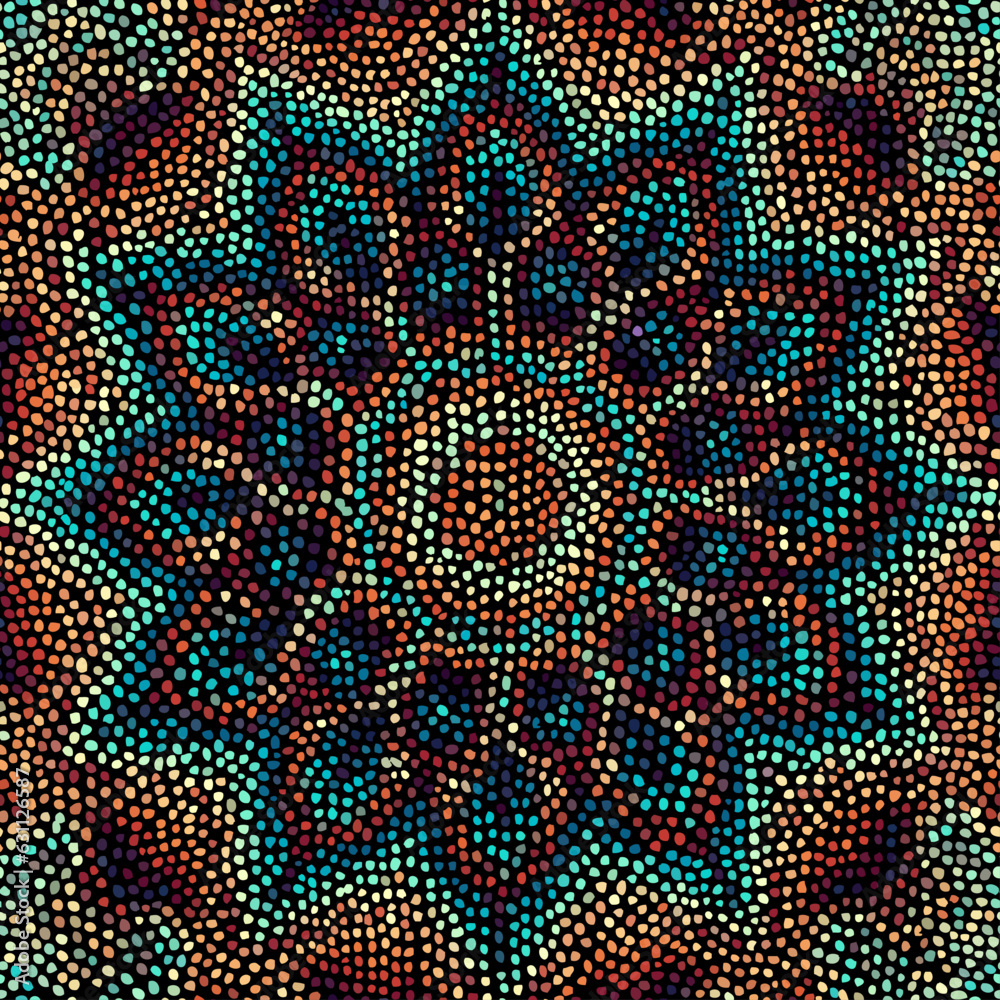 Aufkleber vector seamless mosaic art pattern. art background. mandala image