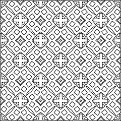 
White background with black lines. Modern stylish abstract texture. Repeating geometric shapes from striped elements.