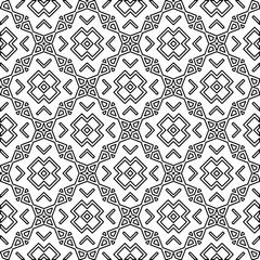 
White background with black lines. Modern stylish abstract texture. Repeating geometric shapes from striped elements.