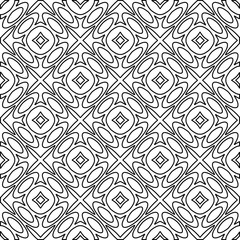 
White background with black lines. Modern stylish abstract texture. Repeating geometric shapes from striped elements.