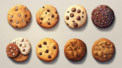 Salty cookies design pack trendy delicious