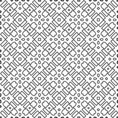
White background with black lines. Modern stylish abstract texture. Repeating geometric shapes from striped elements.